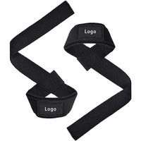 Logo personnalisé Sangles de poignet d'entraînement en coton à usage intensif Sangles d'haltérophilie de gymnastique