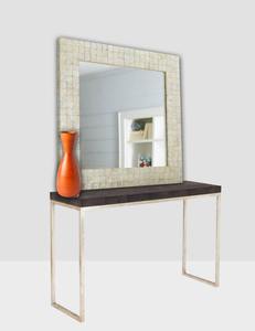 Espejo de pared con incrustaciones de hueso hecho a mano indio superventas, marco decorativo con incrustaciones de perlas madre de alta calidad, estilo moderno para decoración del hogar - Product Image 3