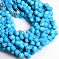 Turquoise Magnésite Perles De Pierres Précieuses En Vrac Forme D'oignon Briolette À Facettes 6mm & 8mm Bleu Fabrication De Bijoux DIY Artisanat En Gros