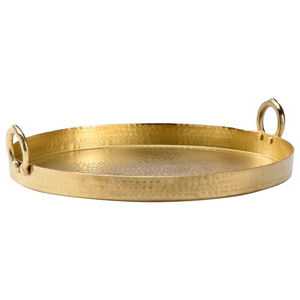 ถาดเสิร์ฟอาหารโค้งมนราคาถูกราคาถูกพร้อมที่จับโรงงานสําเร็จรูปแบบกําหนดเองอุปกรณ์จํานวนมากถาดโลหะสําหรับโรงแรมยอดนิยม - Product Image 1