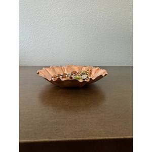 Bibelot en cuivre vintage cadeau d'anniversaire personnalisé cadeau bague bijoux plat - Product Image 1