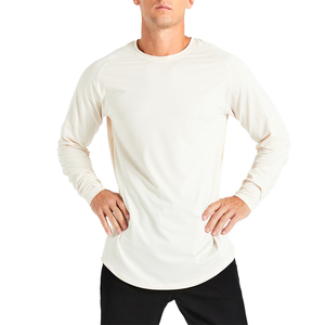 T-shirt de sport à manches longues pour hommes, de haute qualité, personnalisé, à séchage rapide, respirant, vente en gros - Product Image 4