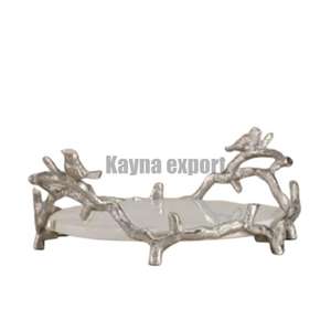 Style Antique Décoratif Style Vintage Métal Laiton Antique Fini Plateau Forme Ronde Maison Table Décor Métal Or Fini Plateau - Product Image 5