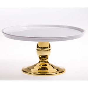 Decorative round metal <b>cake</b> <b>stand</b> with vintage style perfect for weddings anniversaries holiday events and birthday celebrations - Product Image 3