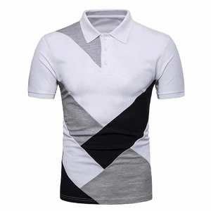 Vente en gros de t-shirts pour hommes à manches courtes polo 100% coton vêtements décontractés polos respirants unisexes anti-rides personnalisés - Product Image 1