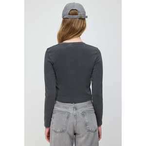 เสื้อยืดแขนยาวพิมพ์ลายแบบฟอกสี - Product Image 5