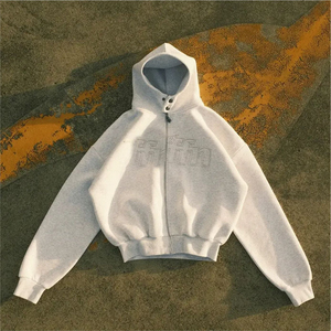 Logo personnalisé Ensemble de survêtements unisexe en éponge française de haute qualité, sweat-shirt et pantalon de survêtement à capuche, survêtements pour hommes - Product Image 3