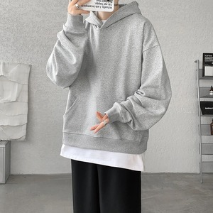 เสื้อฮู้ดโอเวอร์ไซส์ของผู้ชายแบบลำลองผ้าคอตตอนเทอร์รี่ฝรั่งเศษ100% พร้อมพิมพ์โลโก้บนหน้าจอแบบกำหนดเองย้อมสีธรรมดา - Product Image 5