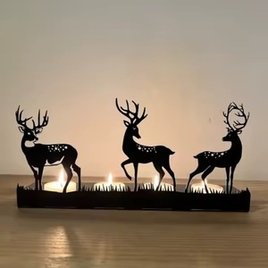 ที่ใส่เทียนทีไลท์สีน้ำตาลสำหรับตกแต่งเทศกาลคริสต์มาสที่ตกแต่งด้วยนกสไตล์นกสำหรับบ้านห้องนั่งเล่นงานเลี้ยงงานแต่งงานของตกแต่งบนโต๊ะ - Product Image 2