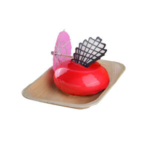 Vaisselle carrée à base de plantes élégante fabriquée à partir de feuilles de palmier durables pour les mariages élégants au prix de gros - Product Image 1