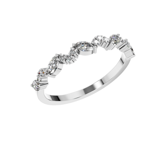 Alliance d'éternité en argent sterling 925 avec baguette VVS ronde Moissanite conception OEM personnalisée originale pour les femmes pour les fiançailles - Product Image 1