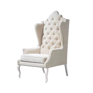 Fauteuil convertible réglable en teck massif, design européen de luxe moderne, dossier haut, pour hôtel et salon - Product Image 1