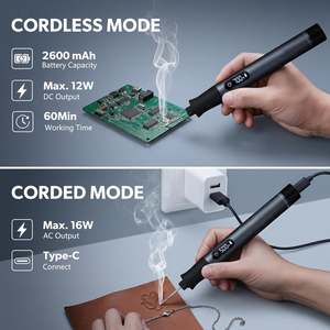 Soldador Inalámbrico Tipo-C de 12W y con Cable de 16W, Doble Modo, Portátil - Product Image 2