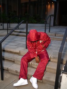 Custom <b>Mens</b> Color Block Patchwork Windbreaker Polyester Nylon Tracksuit <b>Mens</b> Track Zip up <b>Jacket</b> and Shorts Tracksuit - Product Image 6