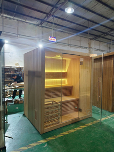 ห้องซาวน่าอบไอน้ำแบบดั้งเดิมสำหรับ 2-4 คน ห้องซาวน่าไม้สั่งทำพิเศษสำหรับสปาและบ้าน - Product Image 3