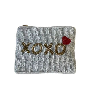 Hermosa moda lindo bordado XO lujo nuevo elegante cuentas hecho a mano Mini bolso con cremallera fiesta de moda último diseño - Product Image 1