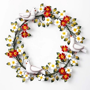 <b>Christmas</b> <b>Wreath</b> Hanging Ornament Stars Design Iron Metal <b>Wreath</b> <b>Christmas</b> Tree Decoration Supplies Customized Bulk - Product Image 3