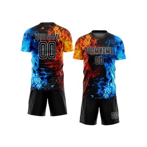 Custom Sublimation <b>Soccer</b> Uniforms Lightweight Breathable Quick Dry Summer Short Sleeve Logo Printing Full Customization Factory - Product Image 5