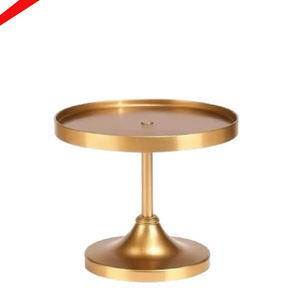 Soporte de pastel con acabado dorado de Metal de forma redonda de último diseño para boda de fiesta - Product Image 3