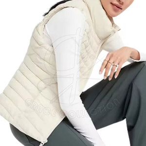 Chaleco acolchado impermeable con cremallera para mujer, de poliéster 100% Material, nuevos chalecos acolchados de invierno a la moda con etiqueta privada - Product Image 6