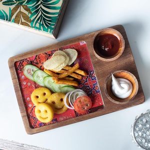 Plateau de service en bois épais de fabricant de confiance pour le barbecue et les fêtes en plein air idéal pour les viandes grillées et les fêtes d'été - Product Image 5