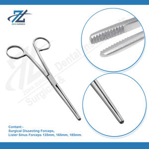 Alta Qualidade 135mm Aço Inoxidável Lister <span class=keywords><strong>Sinus</strong></span> <span class=keywords><strong>Forceps</strong></span> Straight Dressing Instrumentos Cirúrgicos Fabricados no Paquistão - Product Image 3