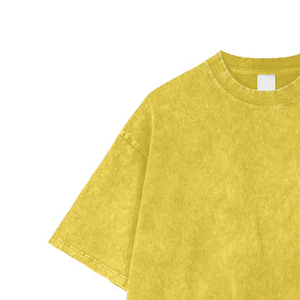 100% algodón pesado gota hombro lavado camiseta hombres de gran tamaño recortada Boxy Fit Streetwear en blanco personalizado ácido piedra lavado - Product Image 3