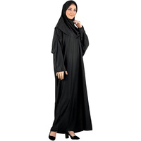 Abaya vintage simple et droite en mousseline, coupe ample, style Dubaï, manches longues, longueur cheville, pour femmes musulmanes arabes - Vente en gros