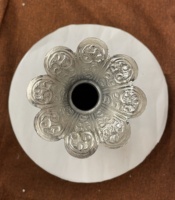 Nouveauté Vase à fleurs décoratif antique en argent 9,5 pouces Produits artisanaux pour la décoration et les cadeaux
