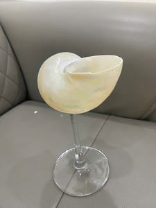 Refined Coastal Seashell Wine Glasses, Handcrafted Silver Conch Shell Cups with Custom Designs for Elegance - Product Image 4