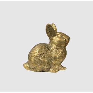 รูปปั้นกระต่ายกระต่ายกระต่ายน้อยขนาดเล็กวินเทจทำด้วยมือของประดับตกแต่งรูปกระต่ายสีบรอนซ์แบบหล่อวัตถุประดับตกแต่งรูปปั้นอีสเตอร์ - Product Image 2