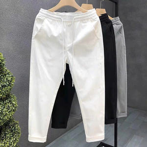 NH89 Pantalon en lin à cordon pour hommes, jambe droite, coupe décontractée, tissu léger et respirant, idéal pour l'été, tenue décontractée quotidienne. - Product Image 1