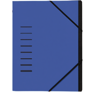 PAGNA DIN <b>A4</b> 240g/m Blue Color Pressed Chipboard Filing <b>Folder</b> 12 Compartments with Black Block 240g/m PAGNA - Product Image 3