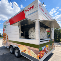Remorque de concession mobile pour pizzas fraîches, pâtes, pains plats et salades lors de marchés, festivals et événements privés