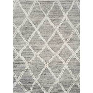 Zuri Hand Knotted Wool <b>Rugs</b> Grey & Black <b>Boho</b> Style Abstract Pattern for Home-Skwl-587 for Living Room Hallway Rectangle Carpet - Product Image 1