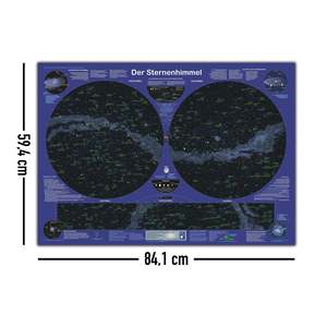 Carte du ciel étoilé en papier DIN A1 allemande - Product Image 2