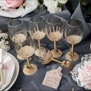 แก้วดื่มวิสกี้คริสตัลหรูหราแก้วค็อกเทลและม็อกเทลที่ออกแบบด้วยมือลายนูนสำหรับงานปาร์ตี้ - Product Image 1