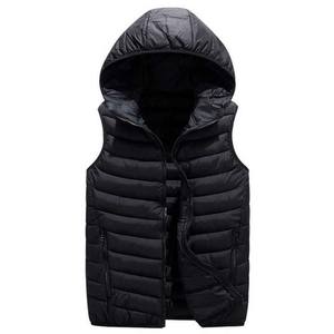 Gilet matelassé sans manches pour homme de qualité supérieure, en toile, col montant, imperméable, respirant, fin, à capuche, pour l'hiver et les températures froides - Product Image 2