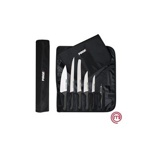 Juego de Cuchillos de Chef Ecco con Estuche, 6 Piezas, Acero Inoxidable Negro, Modelo 35194 - Product Image 1