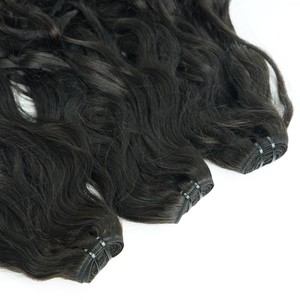 Producto caliente Trama de cabello humano vietnamita negro natural suave y brillante con estilos naturales Precio al por mayor - Product Image 1