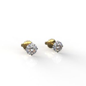 Avarta Jewellery 14K y 18K Oro 25 centavos cada laboratorio Grown Diamond Solitaire Stud Earring - Product Image 4