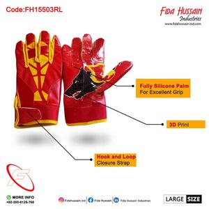 Guantes de bateo de béisbol para juego deportivo transpirable Guantes de entrenamiento en cuero sintético con espalda impresa Guantes deportivos - Product Image 3