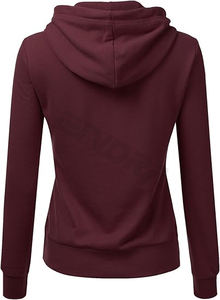 2023 ropa de otoño para mujer, suéter con capucha con logotipo personalizado para mujer, sudaderas informales con capucha de color sólido en blanco - Product Image 3