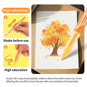 Skin tone Acrylic Bút Đánh Dấu thiết lập DIY mềm-tip bút Opaque Stackable màu sơn đánh dấu nhựa acrylic trường văn phòng phẩm cung cấp - Product Image 6