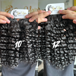 Chaude 100% Naturel Vietnamien Remy Extensions De Cheveux De Haute Qualité 10-28 Pouces Bundles Profonde Bouclés Cuticule Aligné Machine Trame Top - Product Image 2