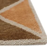 Premium-Qualität Maßgefertigte Moderne Geometrische Oliv-Teppich-Sets Umweltfreundlicher Brauner Handgetufteter Wolle-Seide-Plüsch Haustierfreundlich