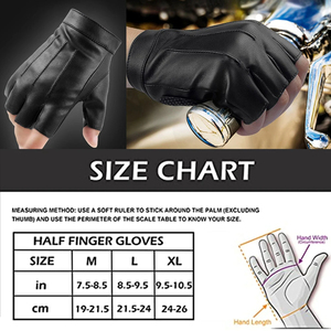 Gants de conduite automobile sans doigts en cuir PU Gants de sport d'extérieur Faux demi-doigt avec couche antidérapante Gant pour hommes femmes - Product Image 5