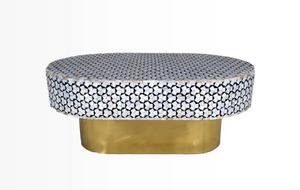 Venta caliente mesa de centro de resina con incrustaciones de hueso decoración del hogar muebles de granja para mesa de decoración de dormitorio al mejor precio al por mayor - Product Image 4