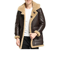Blouson bombardier personnalisé pour hommes en cuir de mouton blouson en cuir de mouton hommes aviateur doublé de fourrure manteaux en cuir de mouton personnalisés
