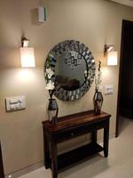 Miroir mural en verre cristal argenté Art Déco KSN, design moderne et élégant, décoration intérieure, OEM/ODM disponible, boîte ondulée brune